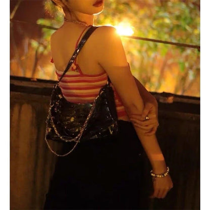 Luxury Gothic Punk Underarm Bag