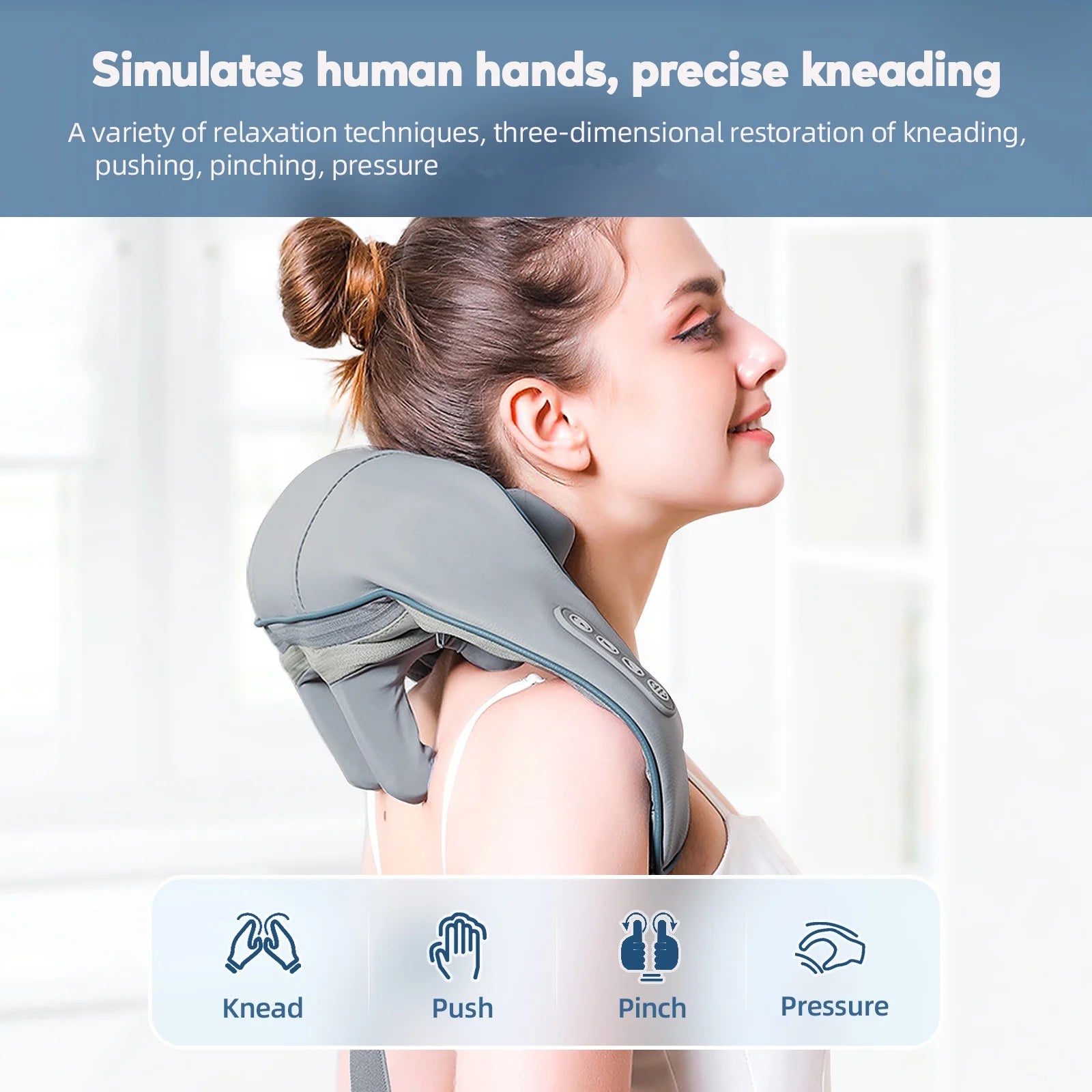 Cordless 3D Neck & Shoulder Massager for Pain Relief - 4