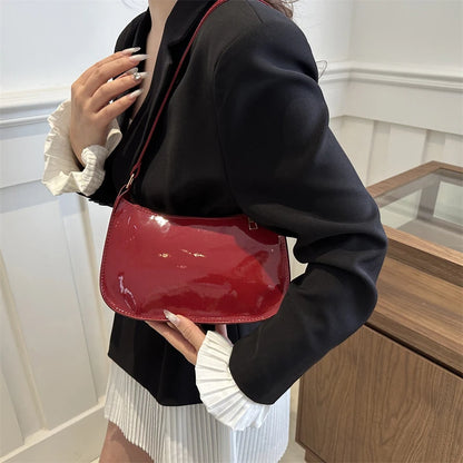 Luxury Solid Leather Shoulder Bag