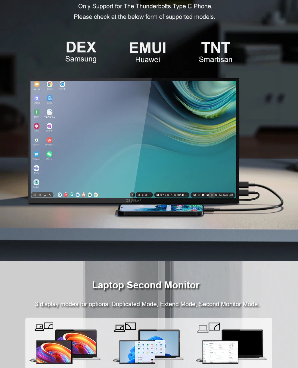 18.5" Smart Portable Touch Monitor with Google TV & Built-in Streaming