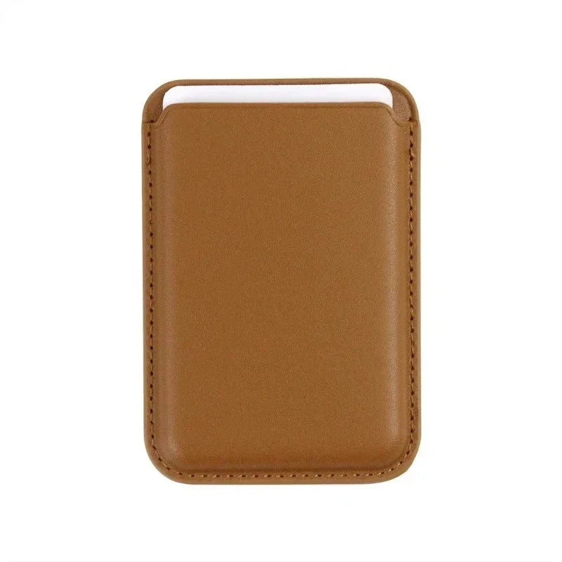 Magnetic Leather Wallet Case for iPhone & Samsung - Slim Card Holder Cover