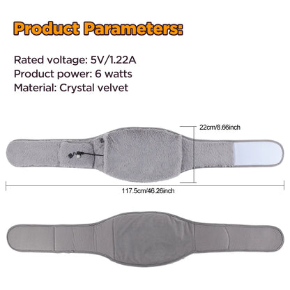 Electric Heated Waist Warmer Belt with 3 Temperature Levels for Pain Relief