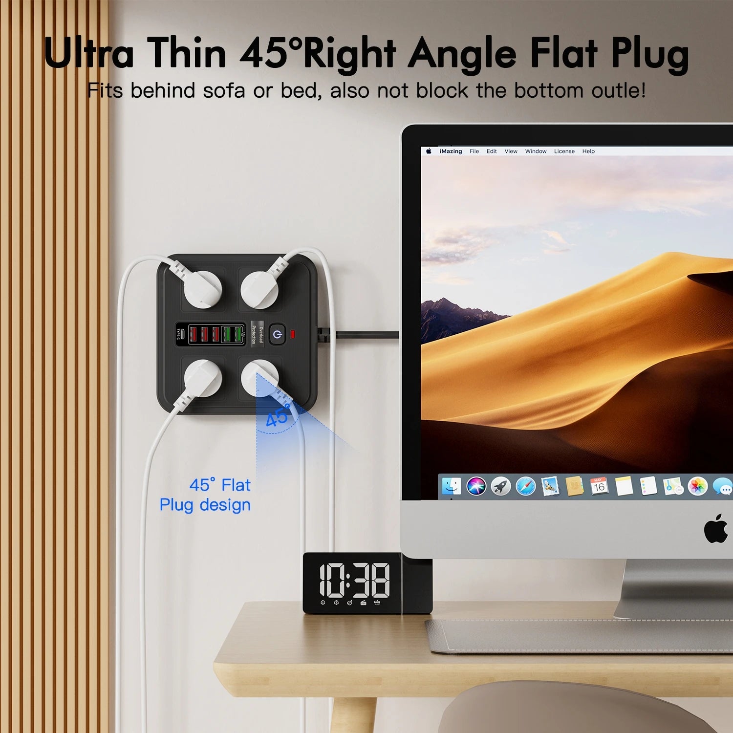 10-in-1 AU Power Board with 5 USB & 1 Type-C Ports – Surge Protected - 10