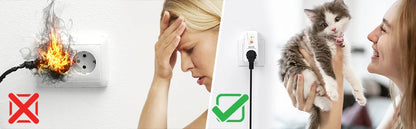 EU GFCI Leakproof Safety Plug - 16A RCD Circuit Breaker for Home & Outdoor