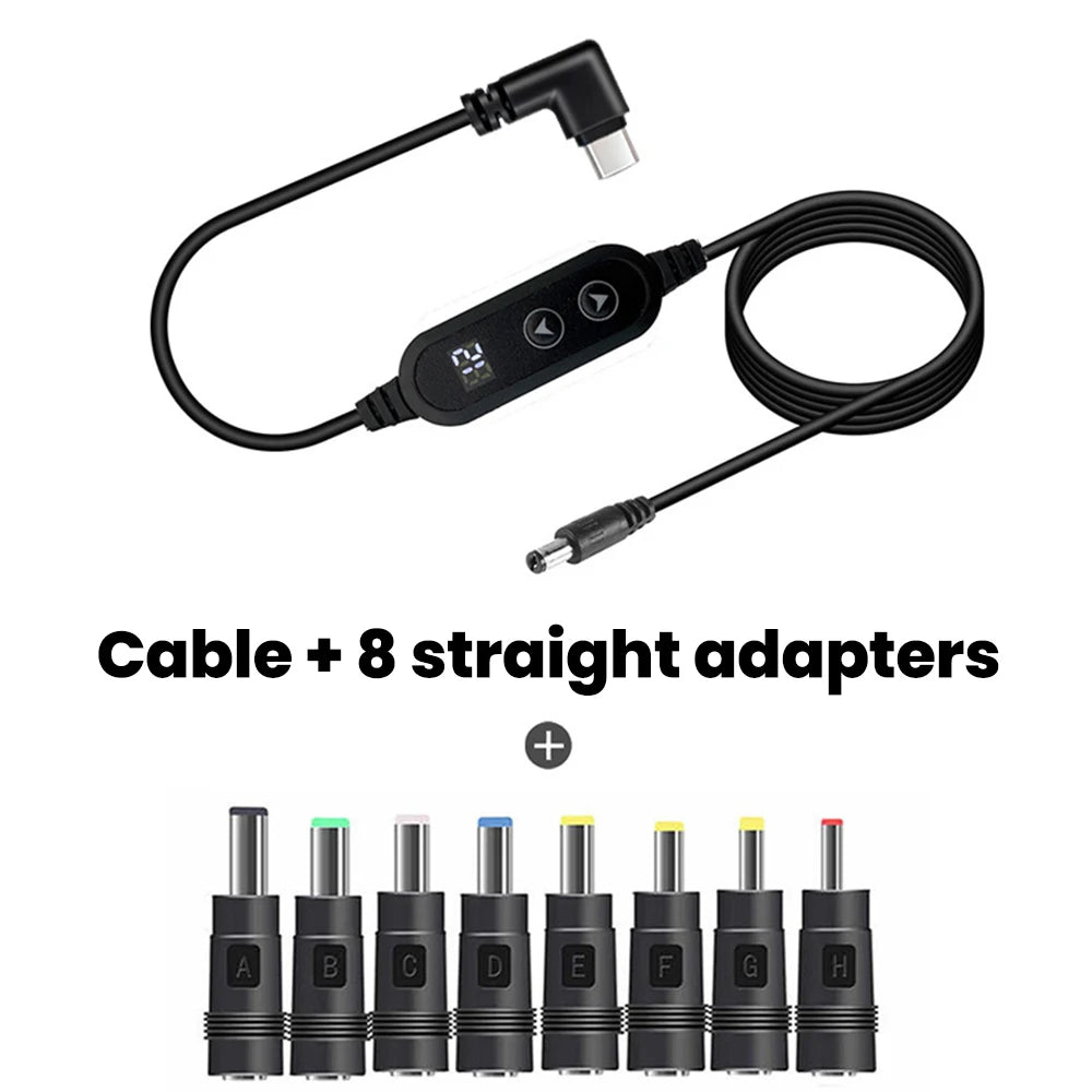 USB-C to DC Fast Charging Power Boost Cable - 5V/9V/12V/15V/20V Adapter