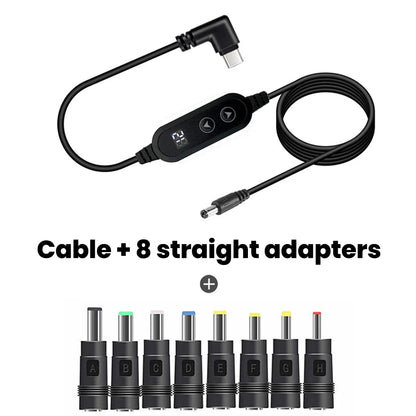 USB-C to DC Fast Charging Power Boost Cable - 5V/9V/12V/15V/20V Adapter