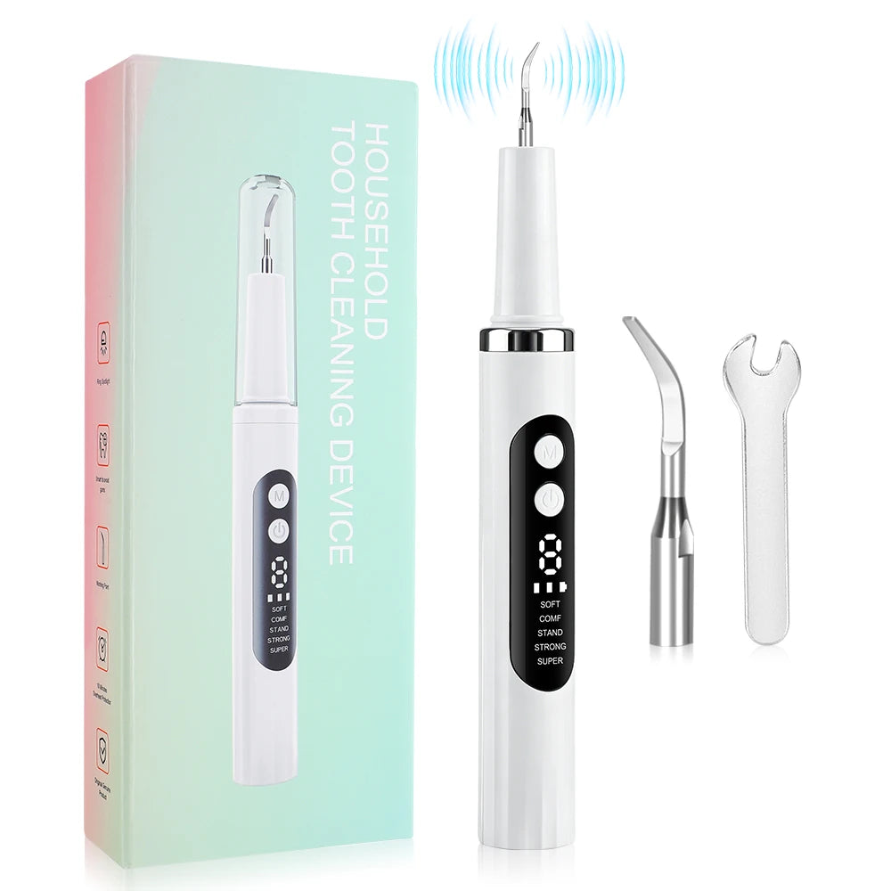 Ultrasonic Electric Teeth Tartar Remover and Plaque Cleaner with LED Display - 17