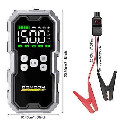 7000A Portable Car Jump Starter with 150PSI Air Compressor & Power Bank