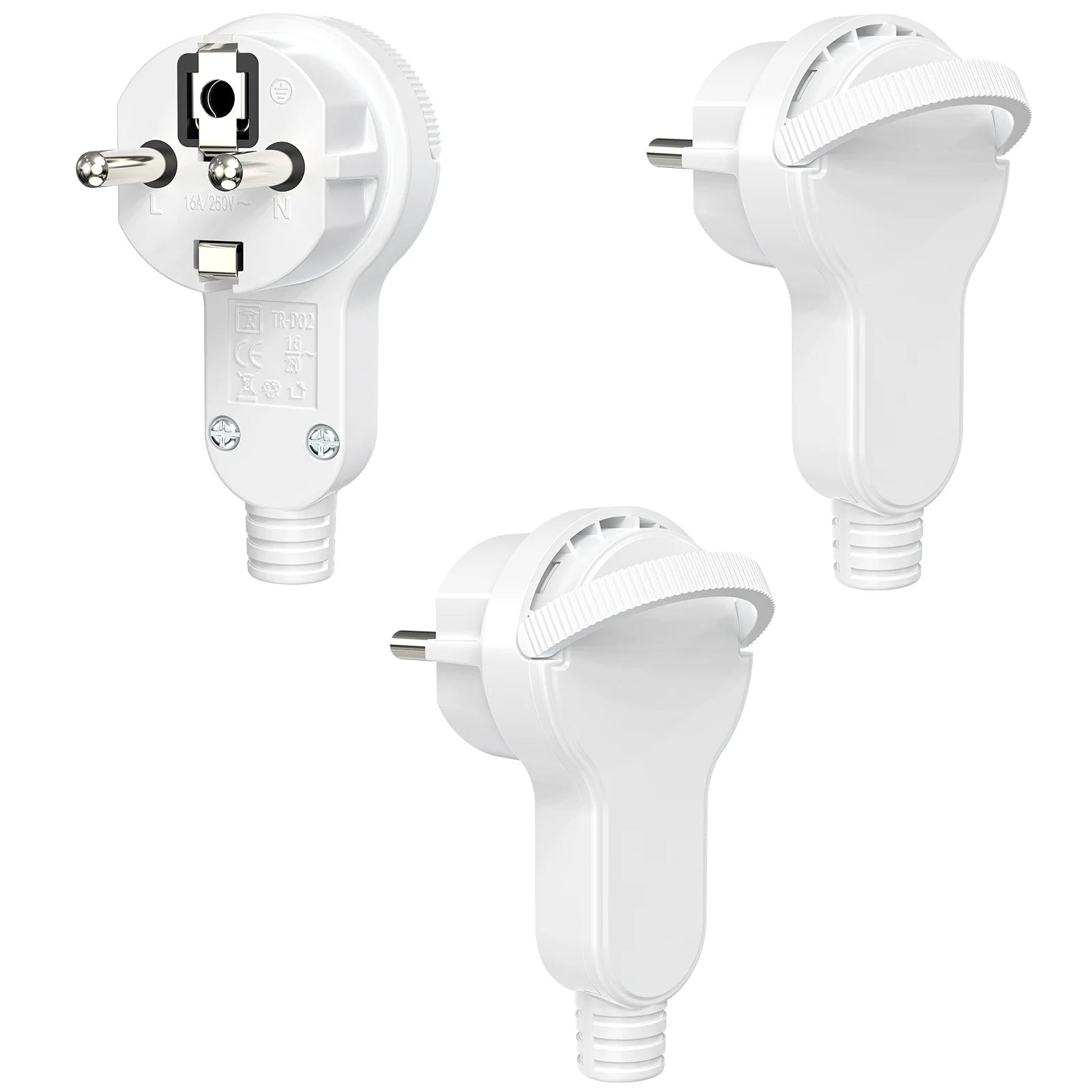 Ultra-Thin Folding Flat Plug 4000W - Space Saving Wall Power Connector - 22