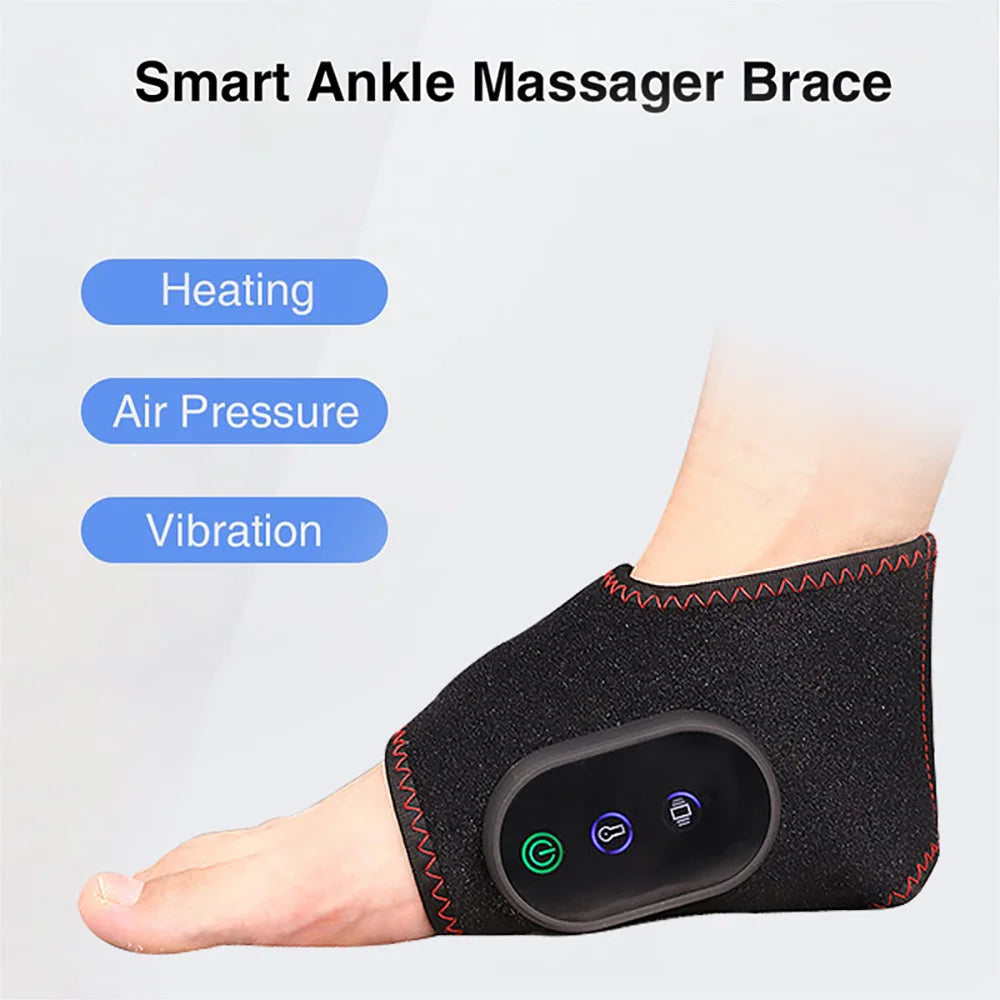 Electric Heated Ankle & Foot Massager with Vibration Therapy & Heat