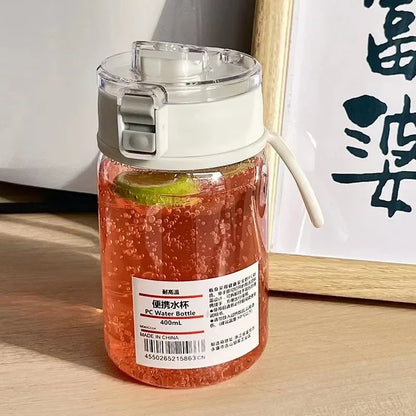 Clear Motivational Sports Water Bottle with Time Scale & Tea Infuser