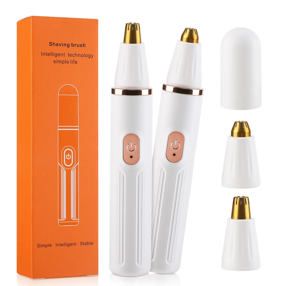 2-in-1 Electric Eyebrow and Nose Hair Trimmer - Painless Grooming Tool - 16