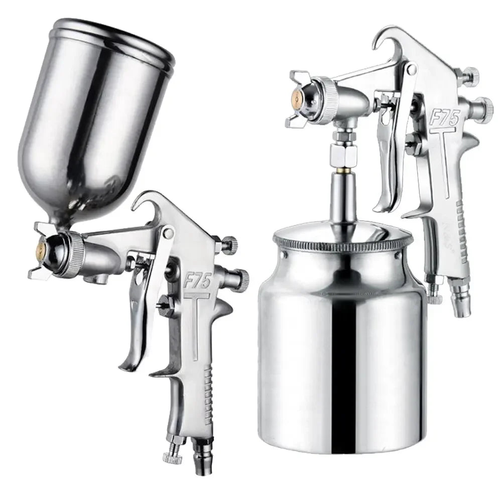 F-75 Professional Pneumatic Air Spray Gun 1.5mm Nozzle for Paint & Furniture - 11