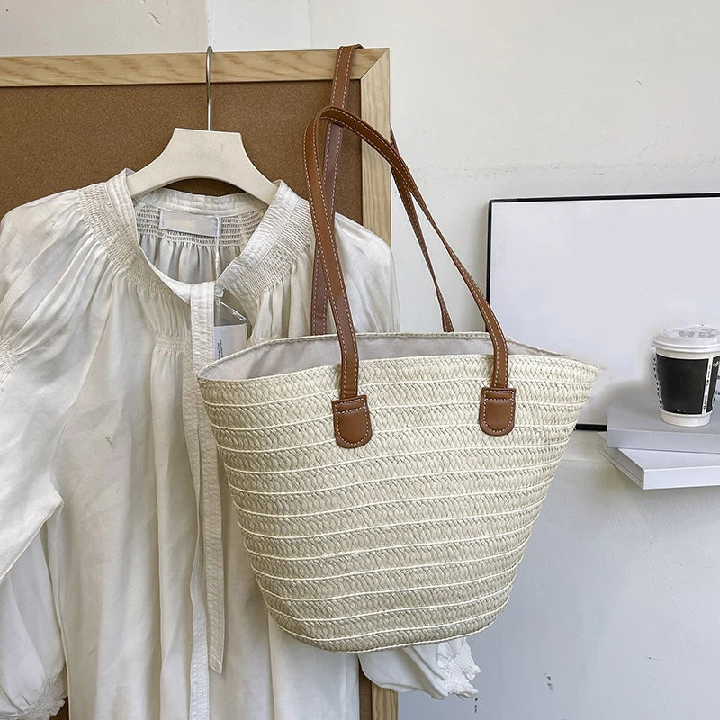 Luxury Bohemian Straw Tote