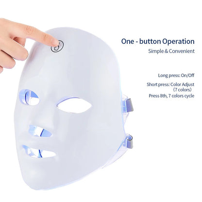 7-Color LED Photon Therapy Facial Mask for Skin Rejuvenation & Face Lifting