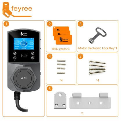22KW Smart EV Wallbox Charger - WiFi App Control & Weatherproof EVSE