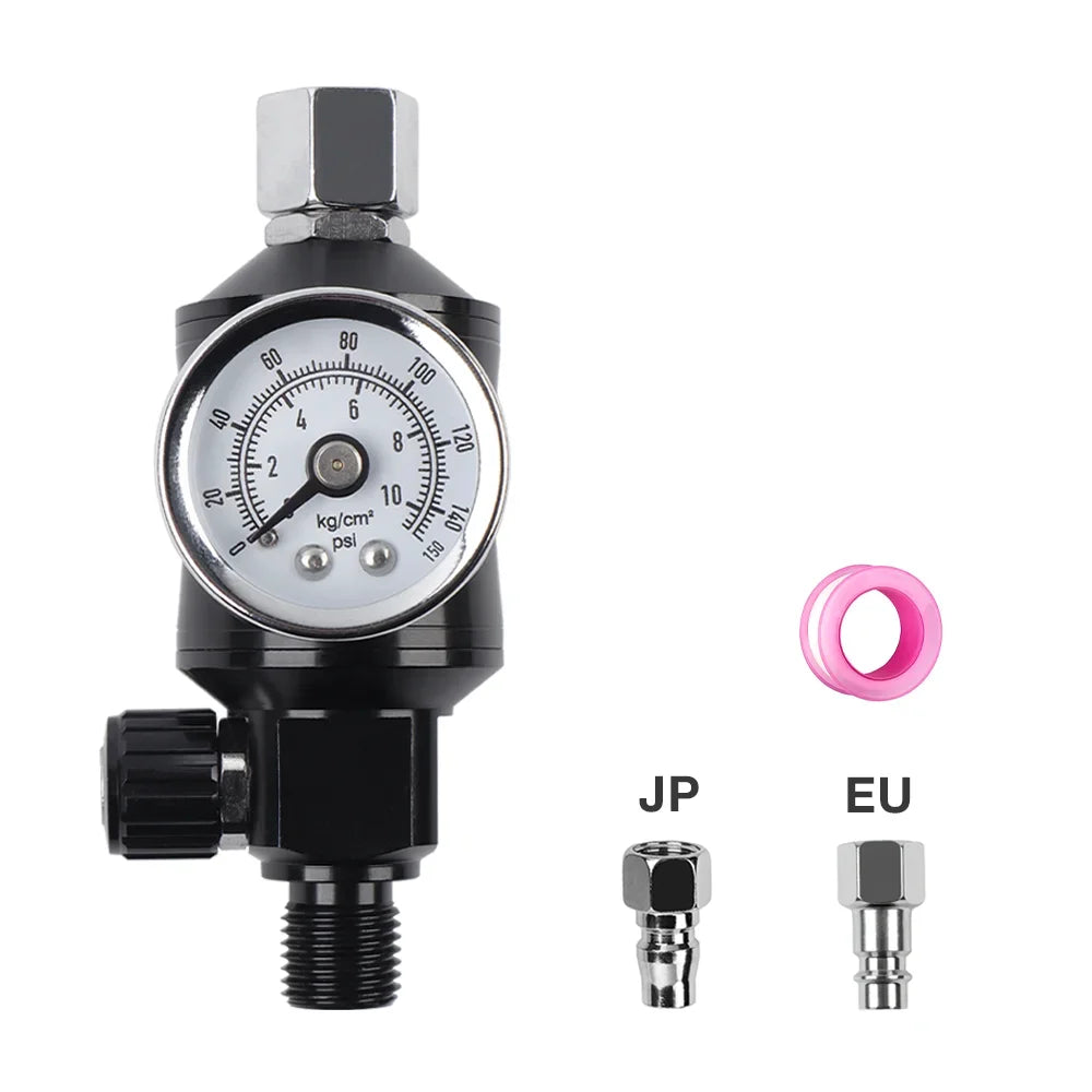 Spray Gun Air Pressure Regulator & Oil-Water Separator Filter Gauge - 150 PSI - 8