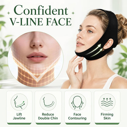 V-Line Face Lifting Bandage with Hot & Cold Gel Pack for Jaw & Chin Contouring
