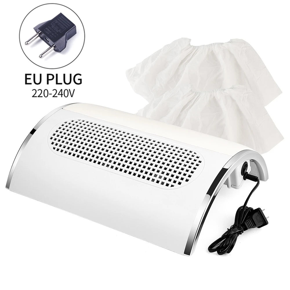 3-Fan Nail Dust Collector - 40W Professional Manicure Vacuum - 31