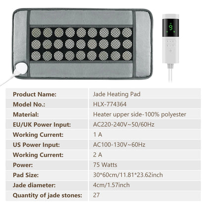 Jade Stone Heating Pad - Deep Tissue Thermal Therapy for Pain Relief