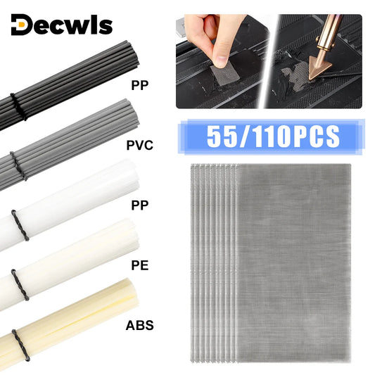 Plastic Welding Repair Kit with Stainless Steel Mesh & Rods for Car Bumper