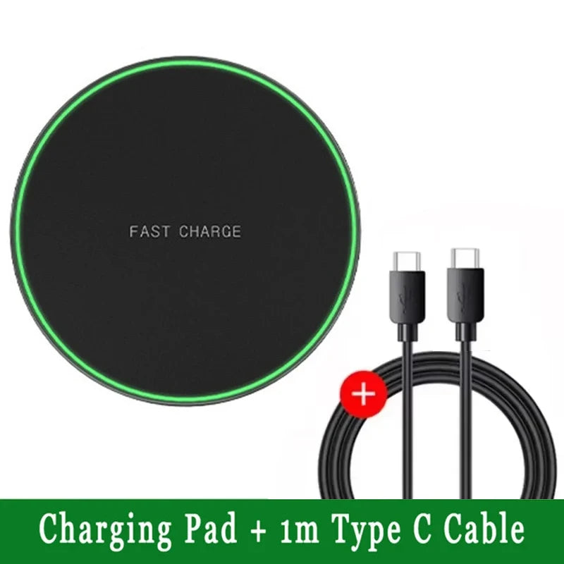 15W Fast Wireless Charging Pad - Universal Qi-Certified Charger for All Phones - 21