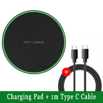 15W Fast Wireless Charging Pad - Universal Qi-Certified Charger for All Phones