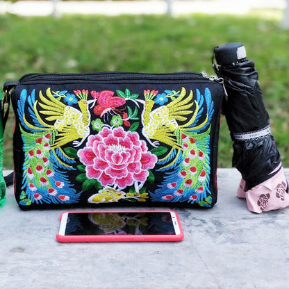 Luxury Floral Nylon Satchel