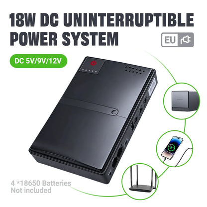 DC1018L 18W Mini UPS for WiFi Router & Modem - Backup Power Supply