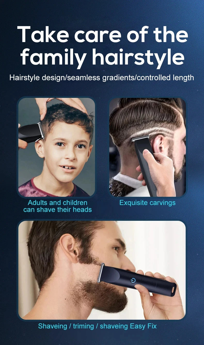 USB Rechargeable Electric Hair Clipper & Beard Trimmer Shaver