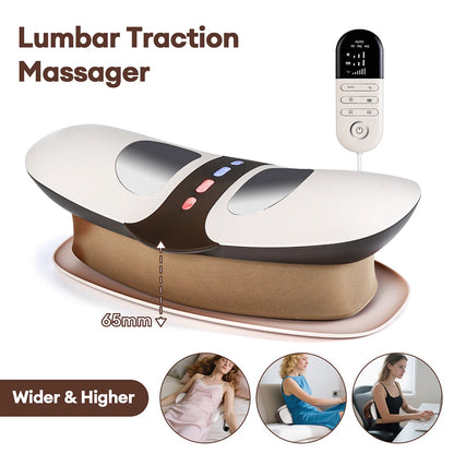 Electric Lumbar Traction Massager with Heat & Vibration