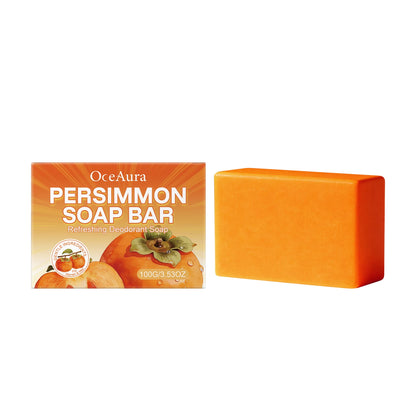 Natural Persimmon Extract Deodorizing Body Soap Bar for Odor Control & Fresh Skin