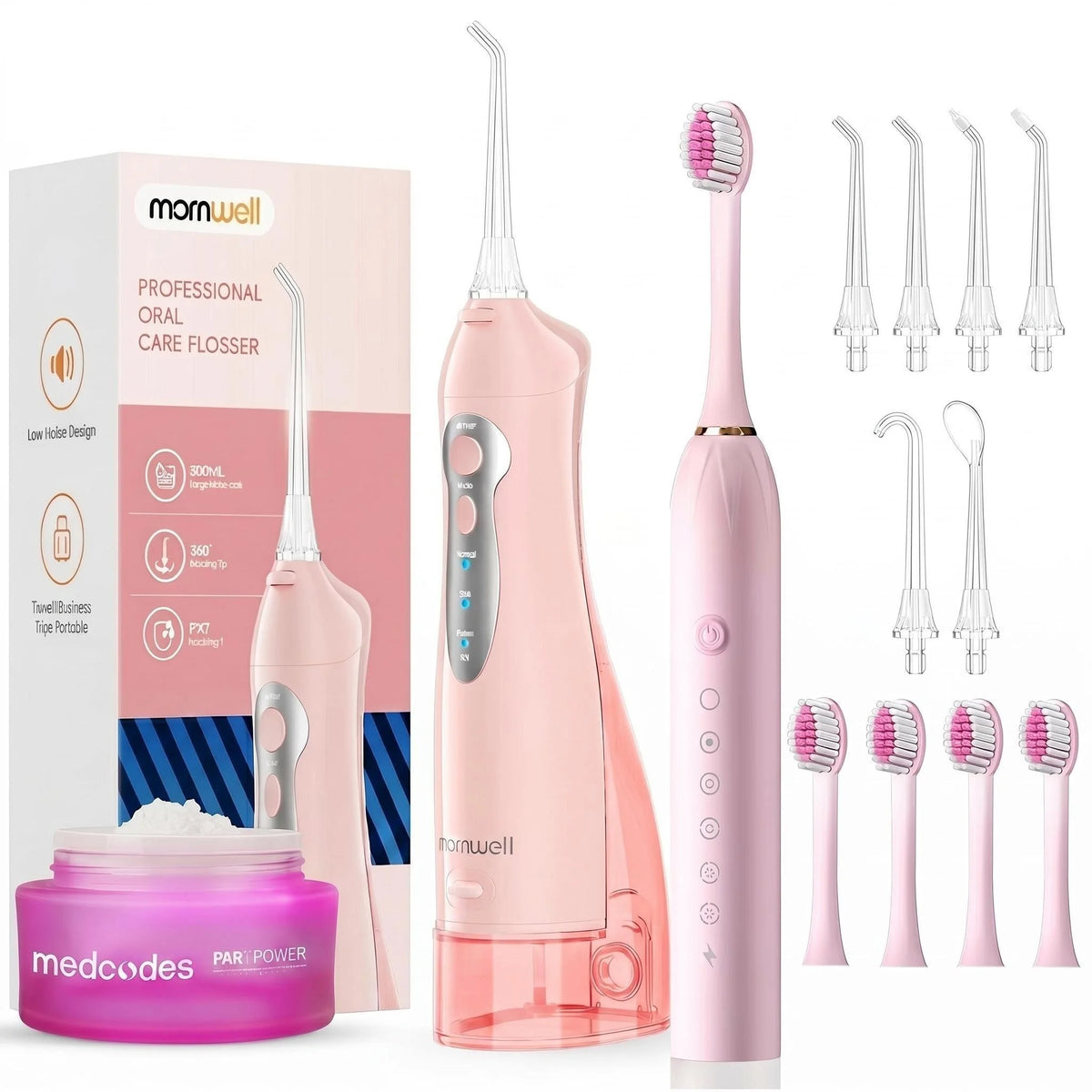Portable Water Flosser and Electric Toothbrush 2-in-1 Oral Care Kit