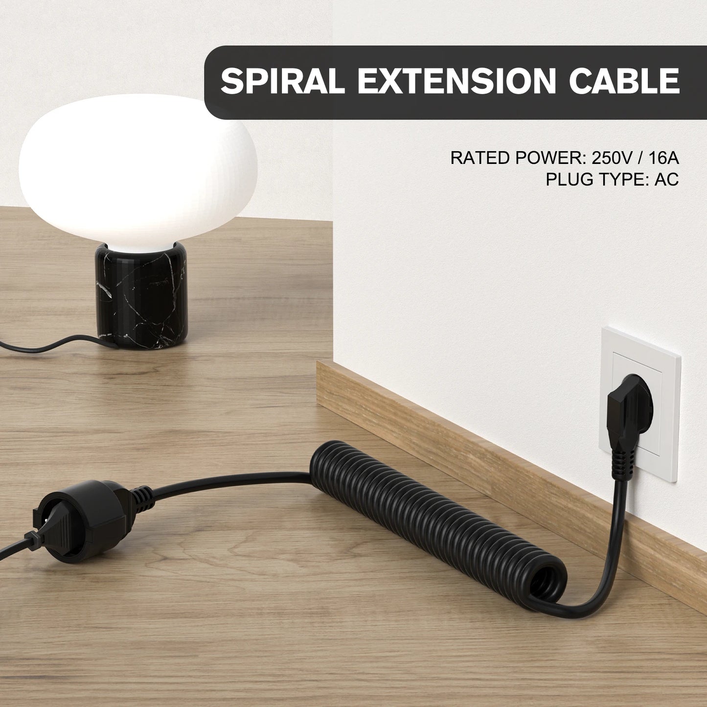 Heavy-Duty EU Schuko Extension Cord - 2m to 10m Grounded Power Cable