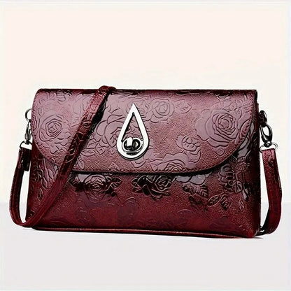 Luxury Floral Embossed Clutch Bag