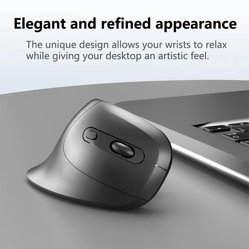 Ergonomic Vertical Wireless Mouse - Silent 6-Button Optical Office Mouse
