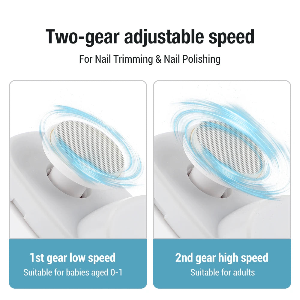 Automatic Electric Nail Clipper with Integrated LED Light & Polisher - 4