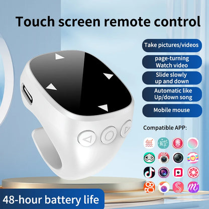Smart Bluetooth Fingertip Ring Remote Control - TikTok Scroller & Camera Shutter
