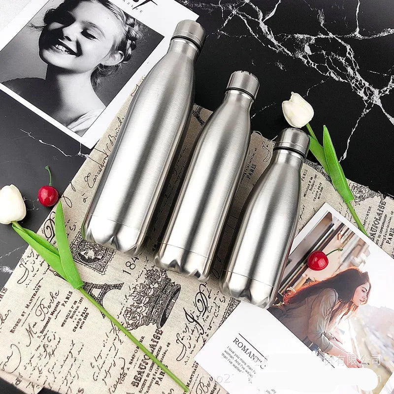 Premium Stainless Steel Reusable Water Bottle - Leak-Proof Sports Flask - 10