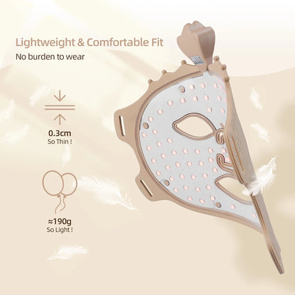 Wireless 7-Color LED Light Therapy Silicone Face Mask for Skin Care