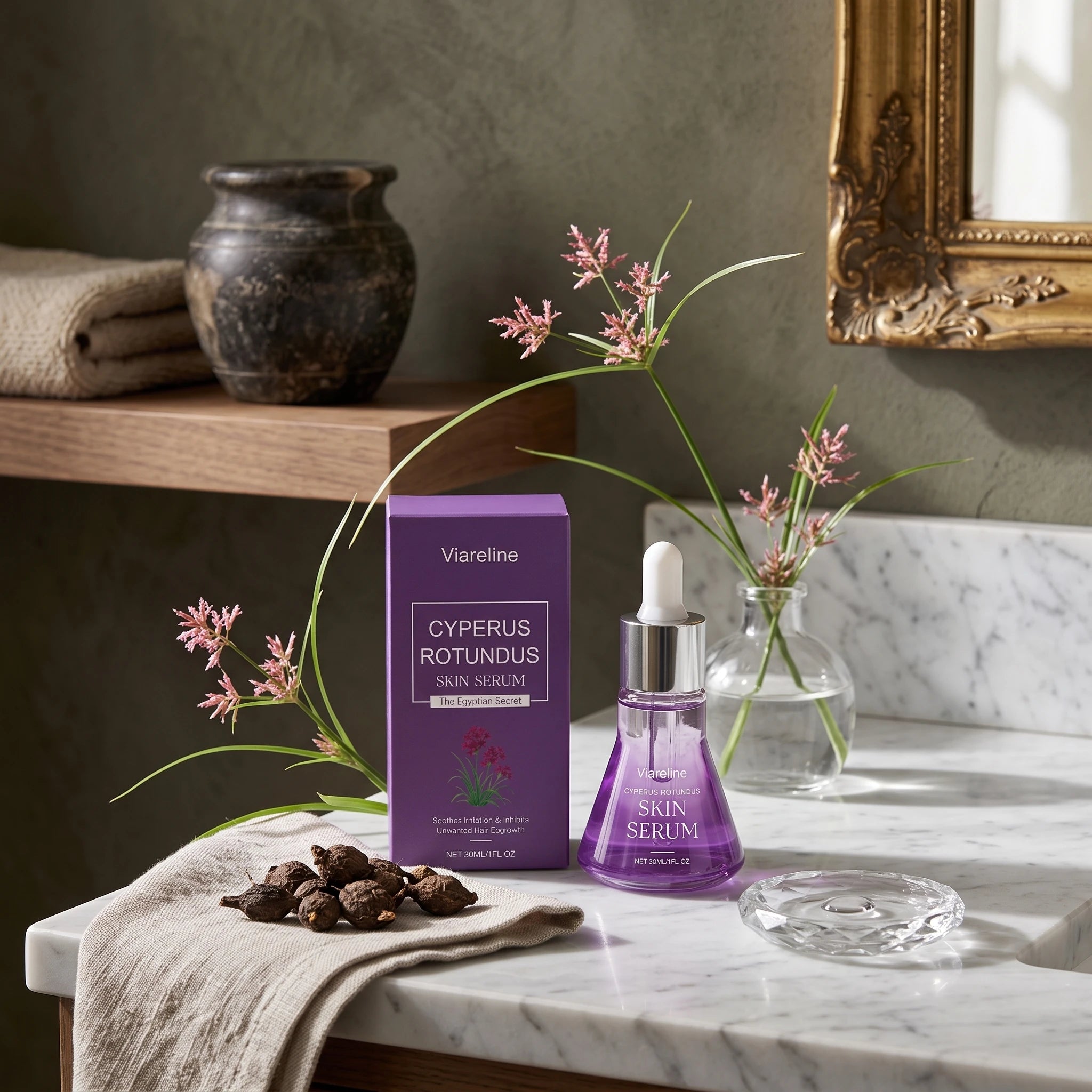 Cyperus Rotundus Skin Serum: Hair Regrowth Inhibitor & Post-Wax Soothing Essence - 5