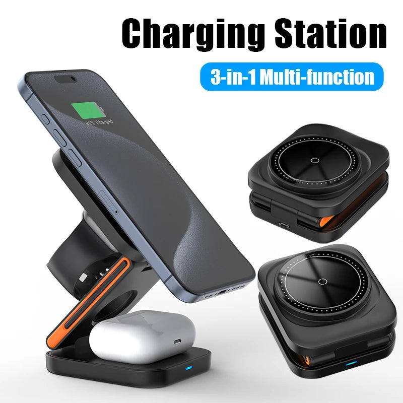 3-in-1 Foldable Magnetic Wireless Charging Station for Apple Devices - 6