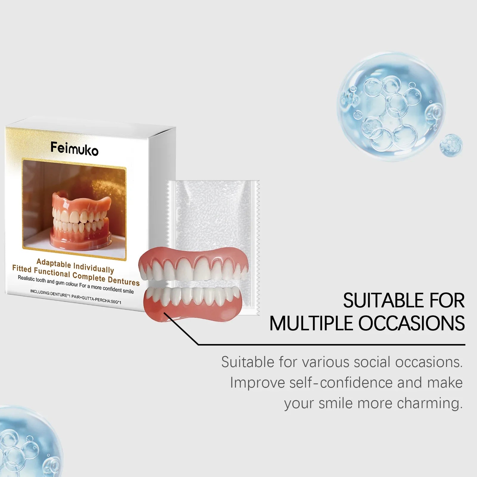 Comfort Fit Silicone Denture Set for Instant Smile Transformation - 11
