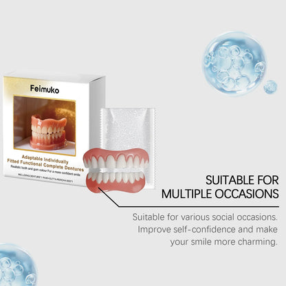 Comfort Fit Silicone Denture Set for Instant Smile Transformation