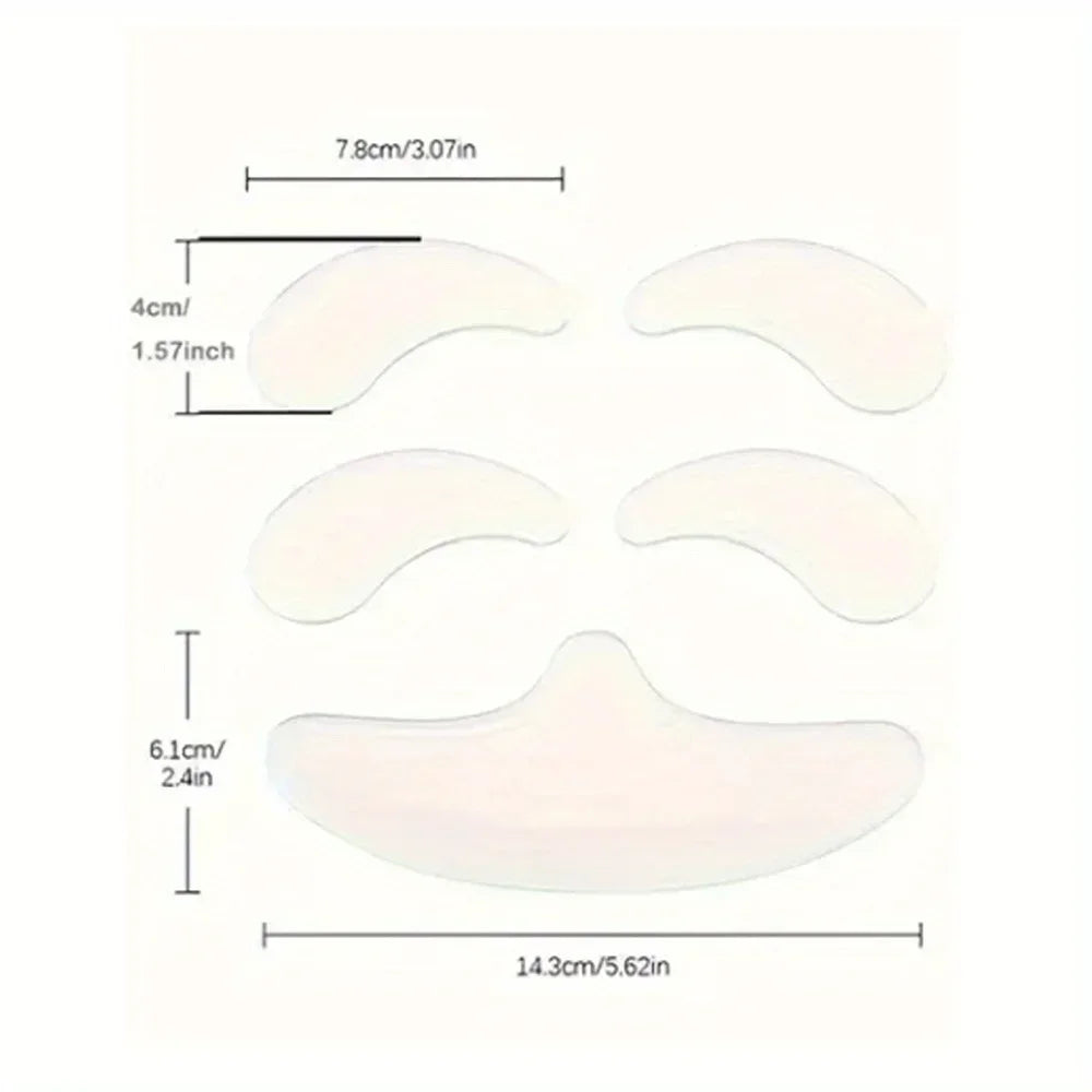 Reusable Silicone Anti-Wrinkle Patches - Face, Forehead & Neck Smoothing Set