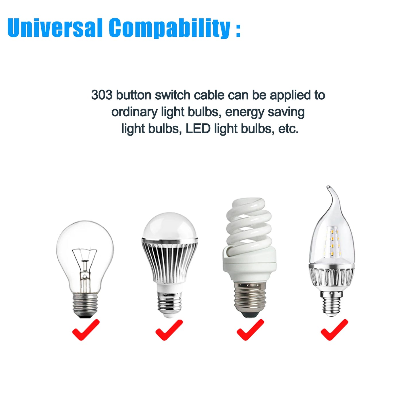 European Standard Power Cord with Switch - 2-Pin DIY Extension Cable