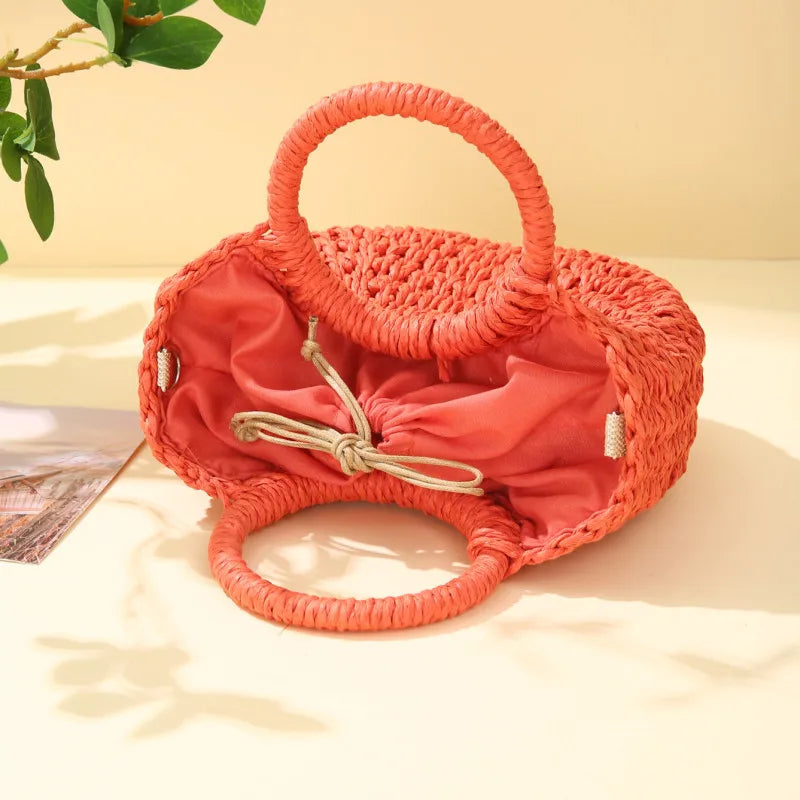 Luxury Woven Half-Moon Bag