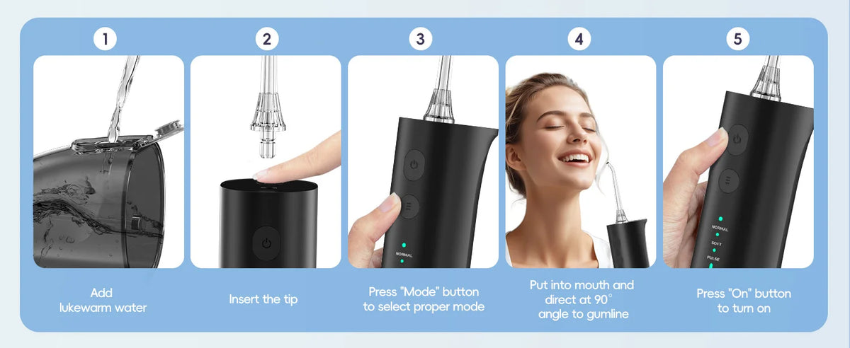 Professional Electric Toothbrush and Water Flosser Set for Deep Oral Cleaning