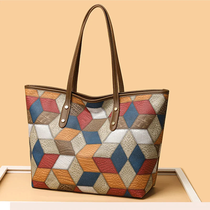 Luxury Vintage Leather Commuter Tote