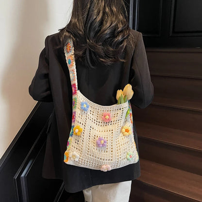 Luxury Boho Crochet Tote Bag